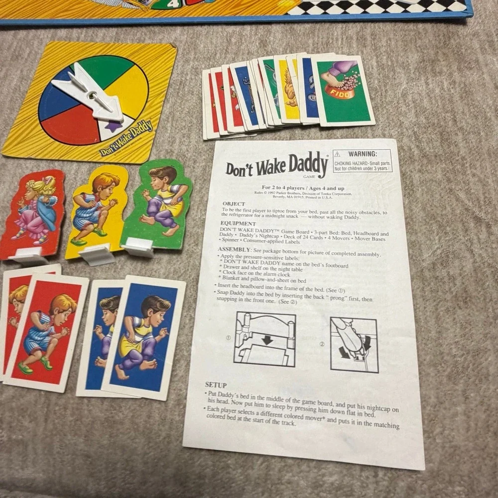 Vintage Don't Wake Daddy Board Game Parker Brothers 1992 Complete‎ Read Desc